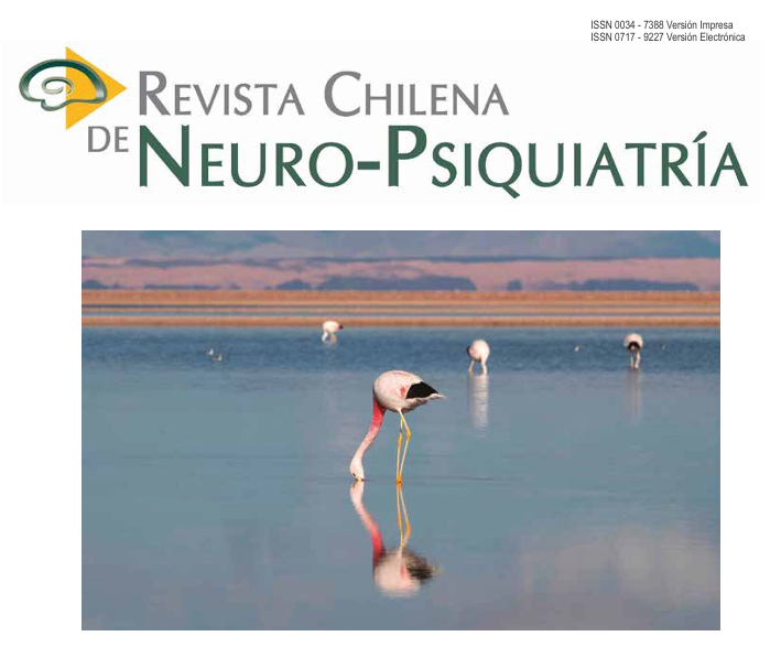 Portada de la revista Chilena de Neuro-Psiquiatría, que contiene el estudio Asociación entre depresión y ansiedad con el bienestar subjetivo en estudiantes de medicina de Atacama
